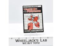 Optimus Prime Powermaster Instruction Manual Booklet 1988 Hasbro G1 Transformers