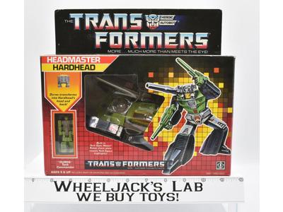 Hardhead Headmaster MIB NICE BOX NICE FIGURE Hasbro 1987 Vintage G1 Transformers