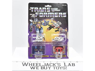 Frenzy &amp; Laserbeak CARDBACK W BUBBLE 100% Complete Vintage 1984 G1 Transformers