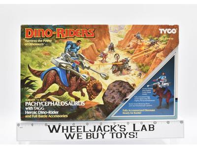 Pachycephalosaurus W Tagg NICE! Dino Riders Vintage Action Figure 1989 Tyco