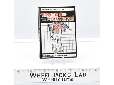 Silverbolt Action Figure Vintage Instruction Manual Booklet 1986 G1 Transformers