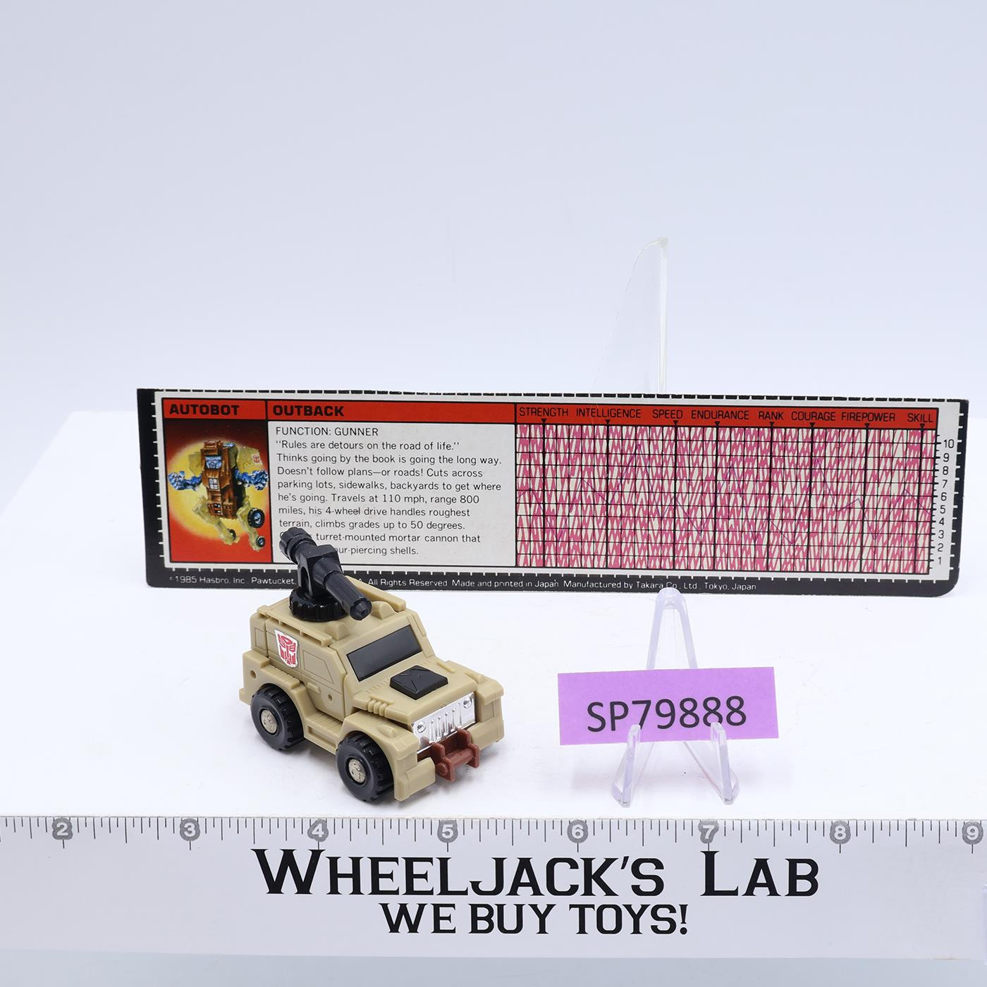 Outback 100% Complete NEAR MINT 1986 G1 Transformers Toyota Land Cruiser Figure