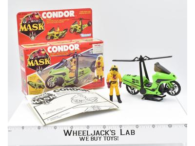 Condor Brad Turner w Box 100% Complete 1986 MASK M.A.S.K. Vehicle Kenner Vintage