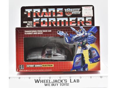 Bluestreak W NICE BOX NICE FIGURE Hasbro 1985 Vintage G1 Transformers