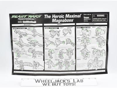Beast Wars Magnaboss Instruction Manual Transformers Kenner Action Figure