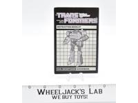 Shockwave Action Figure Robot Instruction Manual 1985 Hasbro G1 Transformers