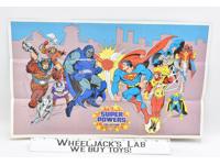 Super Powers Collection Action Figure Poster DC Comics 1984 Kenner Vintage