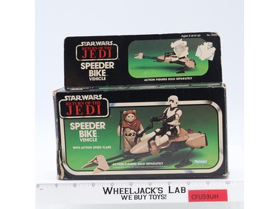 Speeder Bike 100% Complete W/Box Star Wars ROTJ Kenner 1983 Vehicle