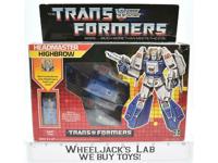 Highbrow MIB NEAR MINT FIG 100% Complete C 1987 Hasbro Vintage G1 Transformers