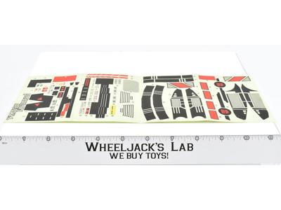 Jetfire Decal Sticker Sheet G1 Transformers 1985 Vintage Hasbro Action Figure