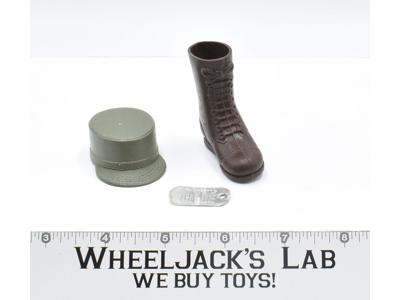 GI Joe 12" Figure Green Army Hat Boot and Dog Tag Hasbro Accessory 1970