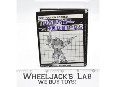 Menasor GIFTSET Action Figure Robot Instruction Manual 1986 G1 Transformers