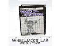 Menasor GIFTSET Action Figure Robot Instruction Manual 1986 G1 Transformers