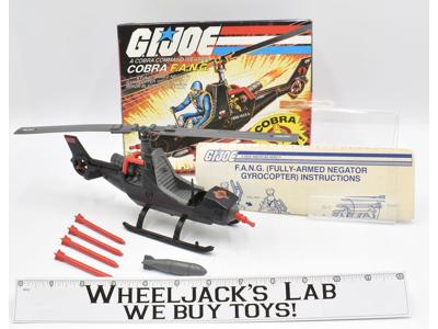 Cobra F.A.N.G Assault Gyrocopter Helicopter W/Box Complete 1983 Vehicle GI Joe