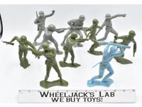 1960's Marx Large Toy Soldiers Lot Army Men Russians 5+ Inch Tall Figures