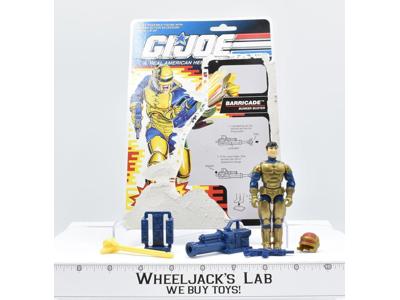 Barricade V1 W/Cardback 100% Complete GI Joe 1992 Hasbro Action Figure Vintage
