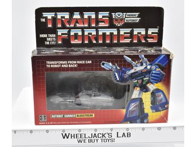 Bluestreak W BOX 100% Complete 1985 Vintage Hasbro G1 Transformers