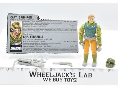 Capt. Grid Iron GI Joe 1990 Hasbro Action Figure Vintage