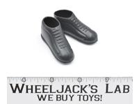 12" GI Joe Action Black Shoes Hasbro Accessory Vintage