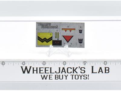 Scavenger Decal Sticker Sheet G1 Transformers 1985 Vintage Action Figure