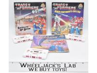 Books &amp; Tapes Lot of 3 NICE 1985 Kid Stuff G1 Transformers Vintage
