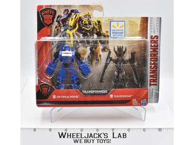 Optimus Prime &amp; Ravenspar 2016 Walmart MISB The Last Knight TLK Transformers
