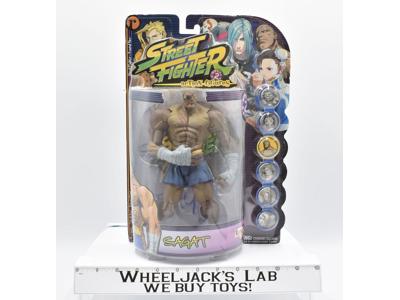 Sagat BLUE Trunks Street Fighter ReSaurus 1999 Capcom NEW MOSC Action Figure