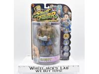Sagat BLUE Trunks Street Fighter ReSaurus 1999 Capcom NEW MOSC Action Figure