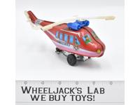Vintage Tin Litho Wind Up Vehicles - Fire Chief Helicopter