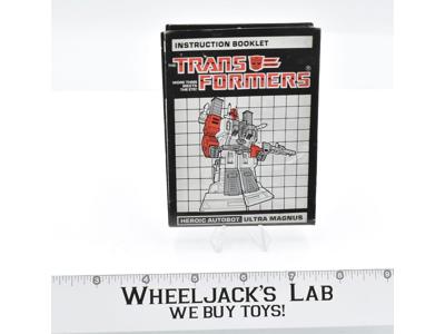 Ultra Magnus Action Figure Instruction Manual Booklet 1986 G1 Transformers