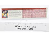 Wheeljack Action Figure Tech Spec 1985 Vintage Hasbro G1 Transformers