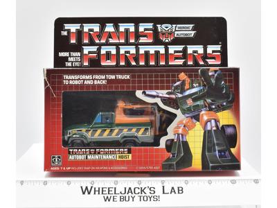 Hoist NR MINT FIG MIB 100% Complete 1985 Vintage G1 Transformers Action Figure