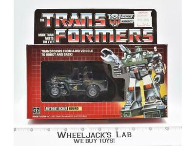 Hound NR MINT FIG MIB NICE BOX 100% Complete 1985 Vintage G1 Transformers