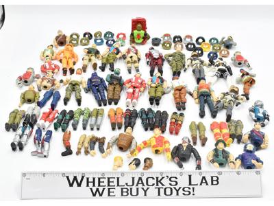 GI Joe Lot 33 Whole/Part Figures &amp; 49 Parts Hasbro Action Figure Vintage 1980s