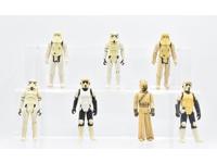 Imperial Stormtrooper Lot of 6 &amp; 1 Tusken Raider 1977 Star Wars VintageNO REPRO