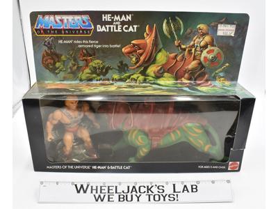 He-Man &amp; Battle Cat New SEALED 1981 He-Man MOTU Masters of the Universe Mattel