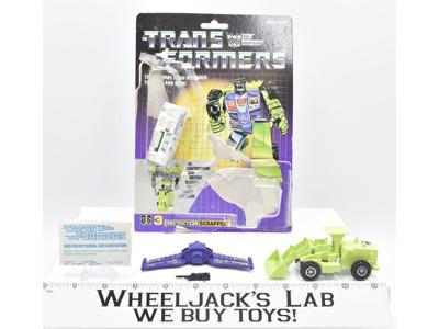 Scrapper Constructicon CARDBACK W/ BUBBLE Vintage 1984 G1 Transformers