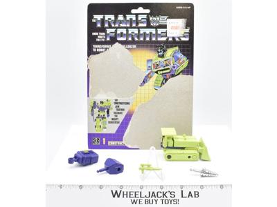 Bonecrusher WITH CARDBACK Vintage Hasbro 1985 G1 Transformers Action Figure