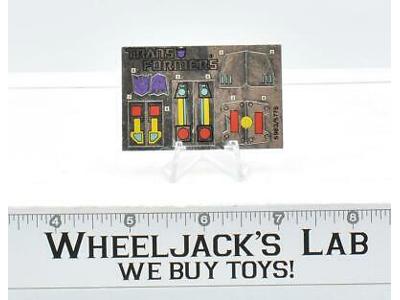 Tantrum Decal Sticker Sheet G1 Transformers 1986 Vintage Action Figure