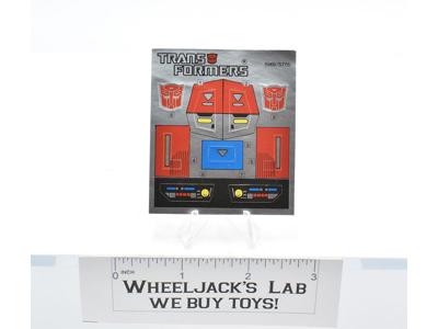 Grotusque Decal Sticker Sheet G1 Transformers 1987 Vintage Hasbro Action Figure