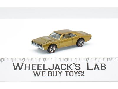 Custom Dodge Charger Gold 1969 Redline Hot Wheels Mattel Vintage Redline RL