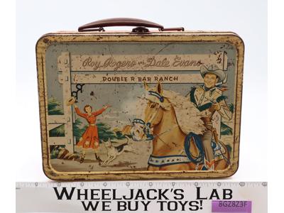 Roy Rogers & Dale Evans Double R Bar Ranch RED Metal Lunch Box NO Thermos 1950's