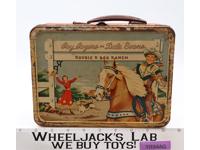 Roy Rogers & Dale Evans Double R Bar Ranch RED Metal Lunch Box NO Thermos 1950's