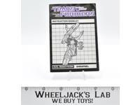 Shrapnel Action Figure Instruction Booklet Manual 1985 Vintage G1 Transformers