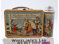 Roy Rogers & Dale Evens Double R Bar Ranch Metal Lunch Box w/ Thermos 1950's