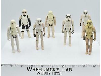 Lot of 7 Imperial Stormtrooper 1977 Star Wars Vintage Kenner Action Figures