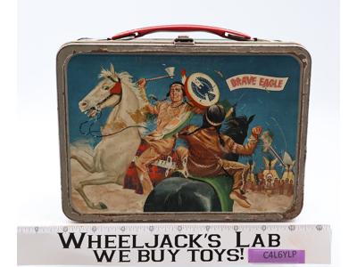 Brave Eagle Western Metal Lunch Box Native American Indians1957 Vintage