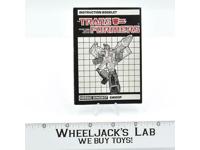 Swoop Action Figure Instruction Manual Booklet 1985 Hasbro G1 Transformers