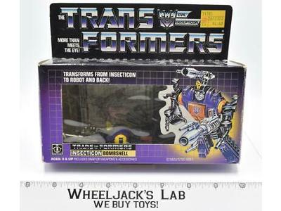 Bombshell MIB 100% Complete 1985 Vintage Hasbro G1 Transformers Action Figure