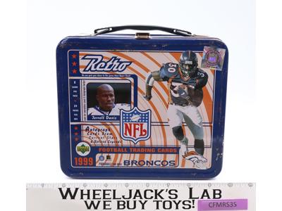 Upper Deck Retro Tin Metal Lunch Box Terrill Davis Broncos 1999 NFL No Cards
